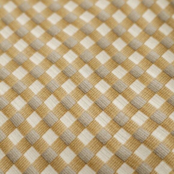 Stafford Tan Brown Plaid Print Wide Silk Tie - Picture 2 of 6